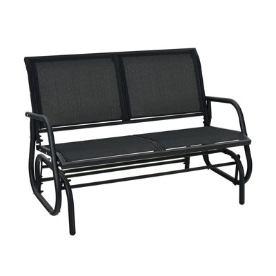 Annemaria Glider Metal Bench by Lark Manor