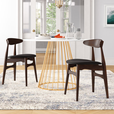 Medora Slat Back Side Chair in Black by George Oliver