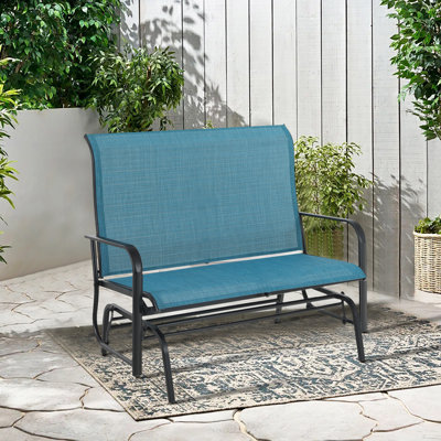Outdoor Aderonke Gliding Metal Bench by Red Barrel Studio
