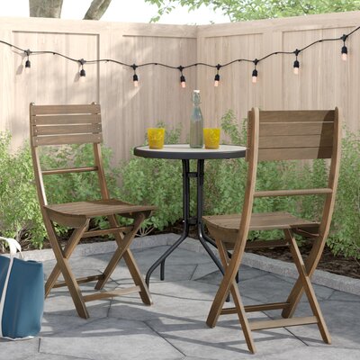 Remillard Folding Acacia Patio Dining Side Chair by Union Rustic