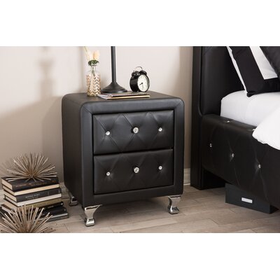 Messaline 2 Drawer Nightstand