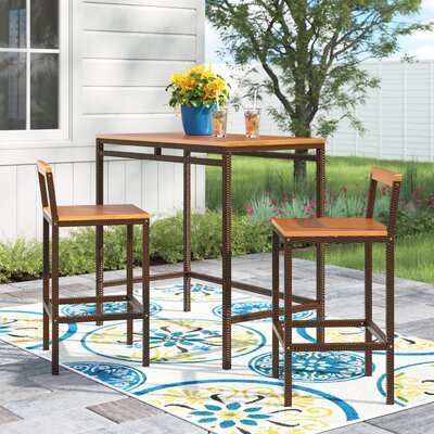 3 Piece Bar Height Dining Set by Red Barrel Studio