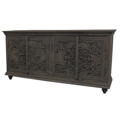 Aiton 71" Wide Mango Solid Wood Sideboard by Langley Street