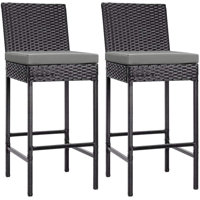 Aize 27.5" Patio Bar Stool with Cushion by Ebern Designs