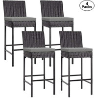 Aize Patio Bar Stool with Cushion by Ebern Designs