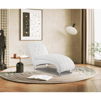 Dietburg Tufted Armless Chaise Lounge by House of Hampton