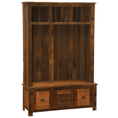 Barnwood Entry Locker Unit Hall Tree by Fireside Lodge