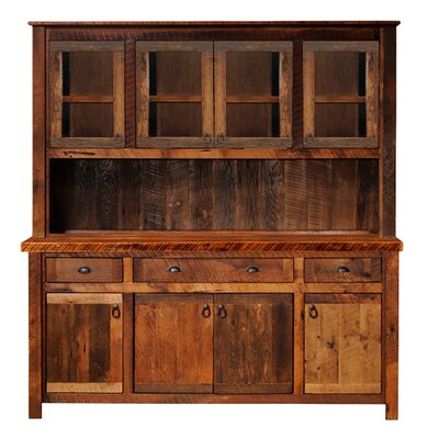 Reclaimed Barnwood 75-inch Buffet & Hutch by Fireside Lodge