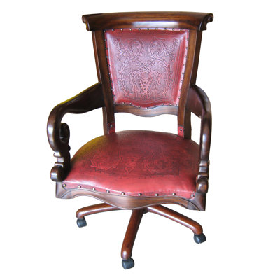 Sammy Genuine Leather Task Chair by New World Trading