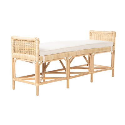 Pamella Wicker Bench by Bayou Breeze