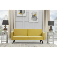 Ridgewood 72" Velvet Square Arm Sleeper by George Oliver