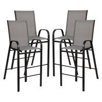 Artu Flex Comfort Sling Outdoor Patio Barstools by Flash Furniture by Lark Manor