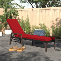 Patio Rattan Chaise Lounge Chair Outdoor Reclining Chaise Sun Lounger by Winston Porter