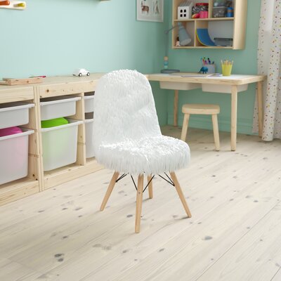 Ibhidh Kids Shaggy Dog Accent Chair - Desk Chair - Playroom Chair by George Oliver