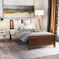 Twin Solid Wood Platform Bed by Sunside Sails