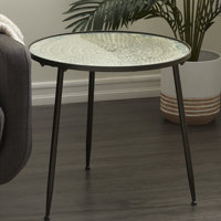 Glass Top 3 Legs End Table by Dakota Fields