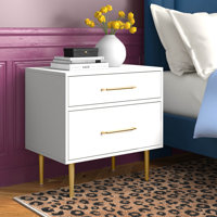 Baugh Glam Two Drawer Nightstand by Willa Arlo Interiors