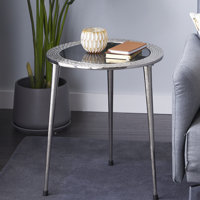 Glass Top 3 Legs End Table by Dakota Fields