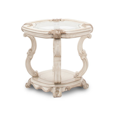 Innocenza Platine De Royale End Table with Storage by Rosdorf Park