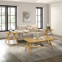 Lamotte Mid-Century Modern Wood 3 Piece Coffee Table Set by Corrigan Studio
