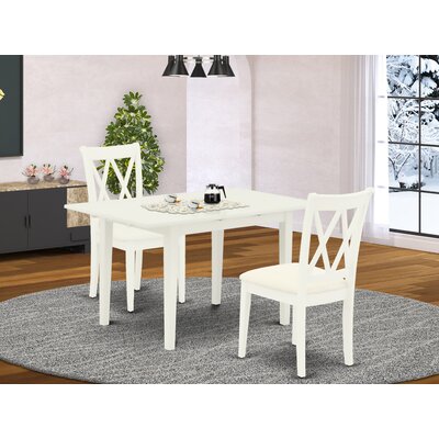 Mcbeth Butterfly Leaf Rubberwood Solid Wood Dining Set by Longshore Tides
