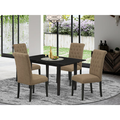 Alyssa-Mae Butterfly Leaf Solid Wood Dining Set by Red Barrel Studio