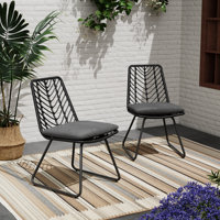 Patio Dining Side Chair with Cushion by George Oliver