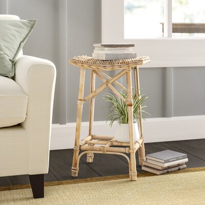 Everton Solid Wood Accent Stool by Bayou Breeze