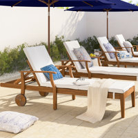 Bevelyn Reclining Chaise Lounge with Cushion by Winston Porter