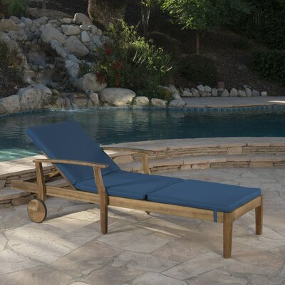 Bevens 79" Long Reclining Singe Chaise with Cushions by Winston Porter