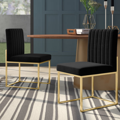 Amberdawn Velvet Upholstered Side Chair by Mercer41
