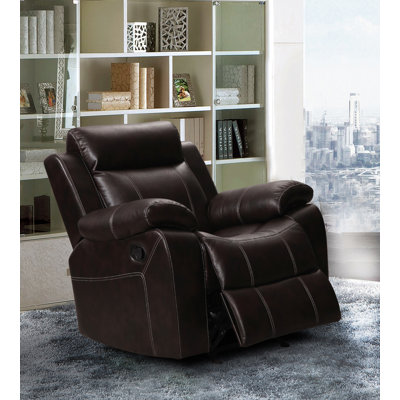 Tegmen 38.5" Wide Faux Leather Manual Standard Recliner by Latitude Run