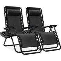 Nathen Zero Gravity Lounge Chair Recliners for Patio, Pool w/ Cup Holder Tray by Arlmont & Co.