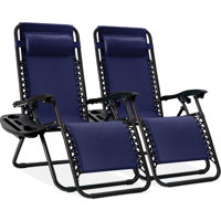 Nathen Zero Gravity Lounge Chair Recliners for Patio, Pool w/ Cup Holder Tray by Arlmont & Co.