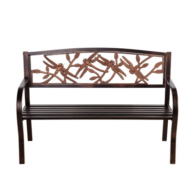 Aranka Dragonfly Iron Garden Bench by Red Barrel Studio
