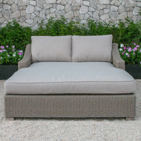 Highlandville Patio Daybed with Cushion by Rosecliff Heights