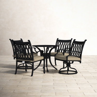 Brockport 5 Piece Dining Set with Cushions by Birch Lane