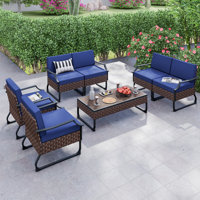 Cochituate 7 Piece Sofa Seating Group with Cushions by Winston Porter