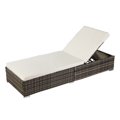Chakka Outdoor Reclining Chaise Lounge with Cushion by Latitude Run