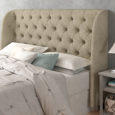 Ashaunta Upholstered Wingback Headboard by Wade Logan