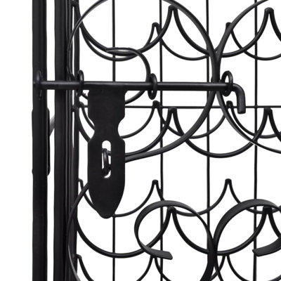 Ellaville 35 Bottle Floor Wine Bottle Rack in Black by Alcott Hill