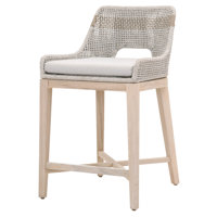 Bowker 26" Teak Patio Counter Stool with Cushion by Highland Dunes