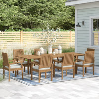 Marina 9 Piece Outdoor Patio Teak Dining Set