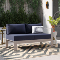 Shore Sunbrella Fabric Aluminum Outdoor Patio Right-Arm Loveseat by Modway