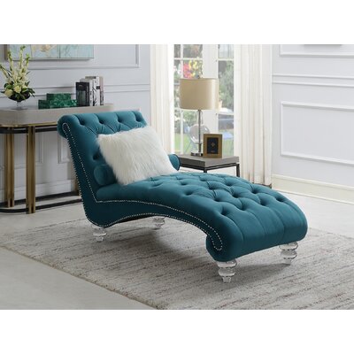 Trotwood Tufted Armless Chaise Lounge by House of Hampton