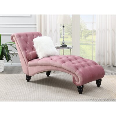 Trotta Tufted Armless Chaise Lounge by House of Hampton
