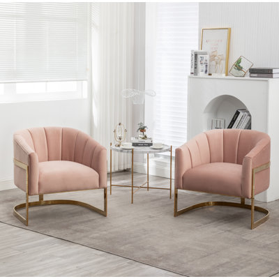 Romy 30" W Tufted Upholstered Barrel Chair by Willa Arlo Interiors