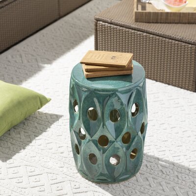 Fatima Ceramic Garden Stool by Birch Lane