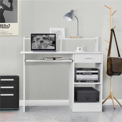 Derdine Desk with Hutch by Latitude Run