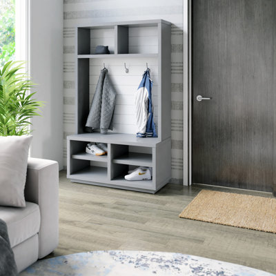 Quimir Hall Tree with Bench and Shoe Storage by Beachcrest Home